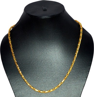 chiku unique design gold plated chain for mens and boys Gold-plated Plated Brass Chain