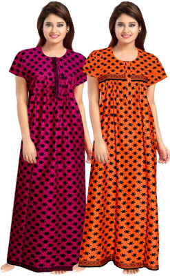 Sarthak Creation Women Nighty Set(Multicolor)