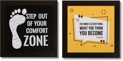 Motivational Wall Frames Set, Quotes Frames for Home Office Study Room Paper Print(11 inch X 11 inch)