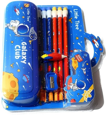 KEYUR Glaxy Club Galaxy Art Metal Pencil Box(Set of 1, Blue)
