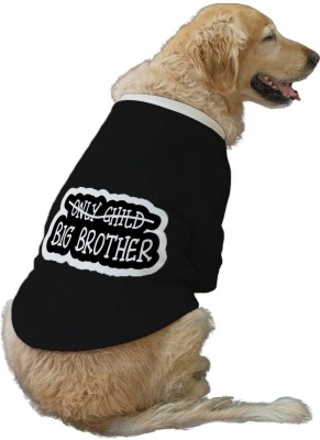 RUSE T-shirt for Dog(Big Brother Printed Dog Technical Jacket/Coat/Black/XS)