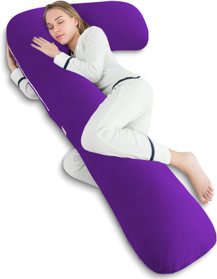Texlux Microfibre Solid Pregnancy Pillow Pack of 1(Light Purple)