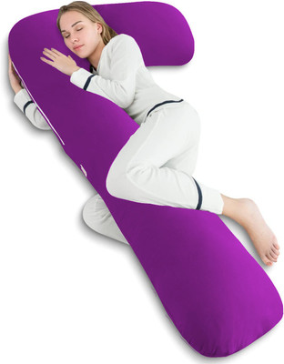 Texlux Microfibre Solid Pregnancy Pillow Pack of 1(Purple)