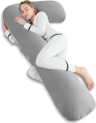 Texlux Microfibre Solid Pregnancy Pillow Pack of 1(Light Grey)