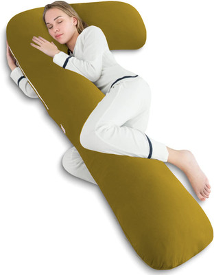 Texlux Microfibre Solid Pregnancy Pillow Pack of 1(Olive Green)