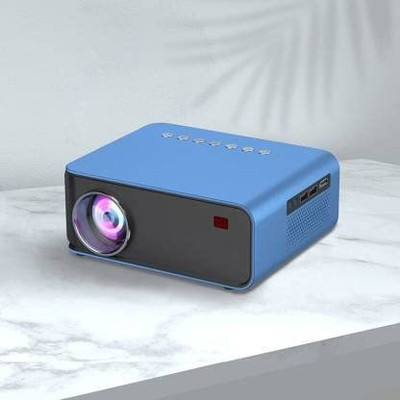 TOTAL T4 WiFi Built-in YouTube - Supports WiFi, HDMI,VGA,AV in,USB, Miracast (4700 lm) Portable Projector(Blue)