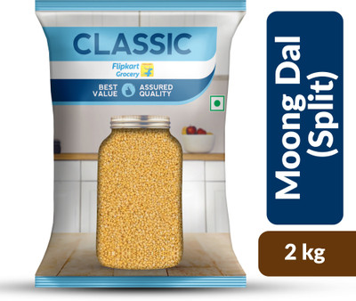 Classic Yellow Moong Dal (Split) by Flipkart Grocery(2 kg)
