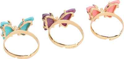 Arti creations Alloy Gold Plated Ring Set
