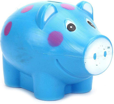 Manav Enterprises Piggy Bank Money Saver Coin Bank(Blue)