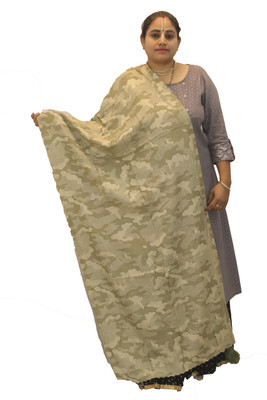 KAVIM Wool Printed Women Shawl(Green)