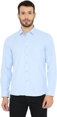 MAHARAJA Men Solid Formal Blue Shirt