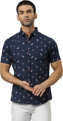 THOMAS SCOTT Men Printed Casual Blue Shirt