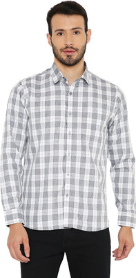 MAHARAJA Men Checkered Formal Grey Shirt