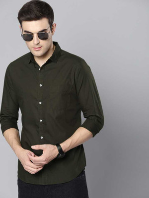 NINE-X Men Solid Casual Black Shirt