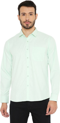 MAHARAJA Men Checkered Formal Green Shirt