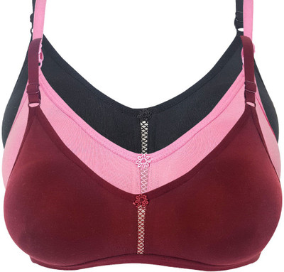 X-WELL Women Full Coverage Non Padded Bra(Multicolor)