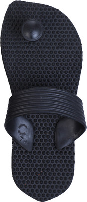 Fischer Men Flip Flops(Black , 5)