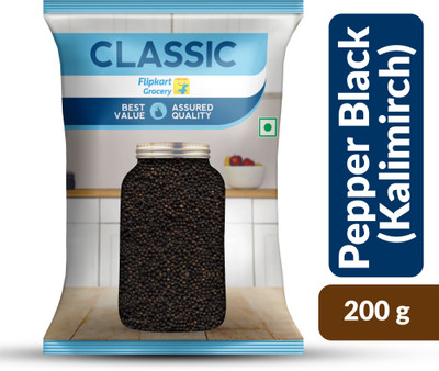 Classic Black Pepper/Kali Mirch by Flipkart Grocery(200 g)