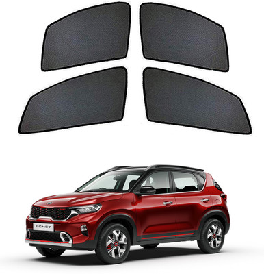 PEEPS STORE Side Window Sun Shade For Kia Sonet(Black)