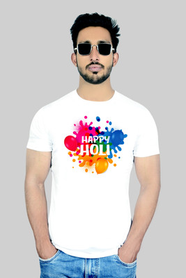 tifti Graphic Print Men Round Neck White T-Shirt
