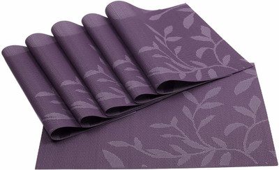 Birud Rectangular Pack of 6 Table Placemat(Purple, PVC, Polyester)