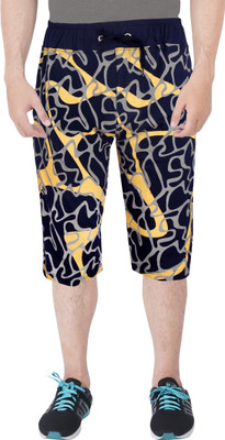 ND FASHION STYLES Graphic Print Men Three Fourths