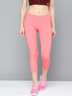 HRX by Hrithik Roshan Solid Women Pink Tights