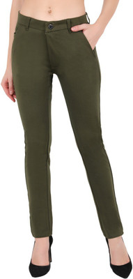 BuaGi Regular Fit Women Black, Grey, Dark Green, Silver Trousers