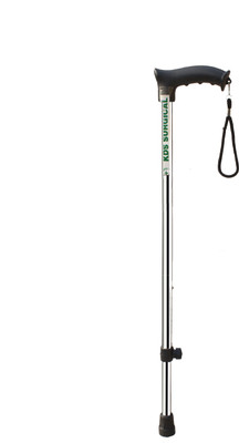 KDS SURGICAL 1 Leg Chroome Height Adjustable With Support Walking Stick
