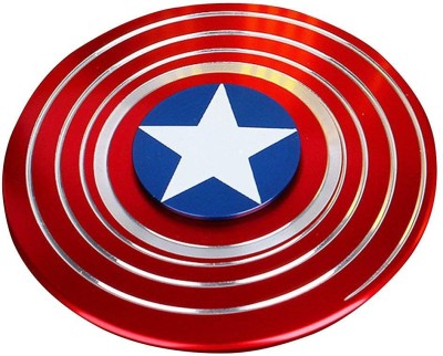 KARBD Captain America Fidget Ultra Speed Light Weight Metal Wind Spinner Toy(Red)