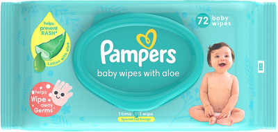 Pampers Baby Aloe Wipes with Lid(72 Wipes)