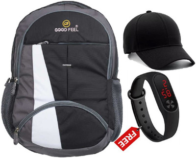 GoodFeel 15.6 inch & black Digital Watch & ADJUSTABLE BASEBALL 30 L Laptop Backpack(Multicolor)