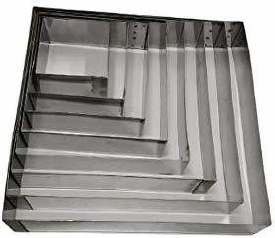 TRENDING PRODUCTS VILLA 8 Pc Square Shape Stainless Steel Cookie Cutter for Decorating Cake, Baking Cookie Cutter(Pack of 8)