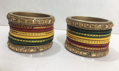 SMC home Decor Lac Bangle Set(Pack of 16)
