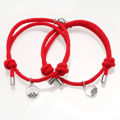 vien Cotton Dori Silver Bracelet Set(Pack of 2)