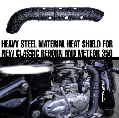 imad HEAVY STEEL HEAT SHIELD FOR NEW CLASSIC REBORN AND METEOR350 Bike Exhaust Heat Shield