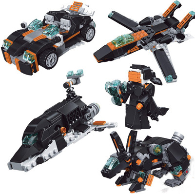 RVM Toys 34 in 1 Building Blocks Set 256Pcs Car Robot Plane Brick Lego Compatible Toy(Multicolor)
