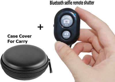 BOPUD Bluetooth Selfie Shutter Remote With carry pouch Photo Clicker for IOS, Android  Camera Remote Control(Black)