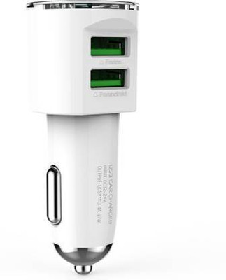 SANNO WORLD 17 W Qualcomm 3.0 Turbo Car Charger(White, With USB Cable)