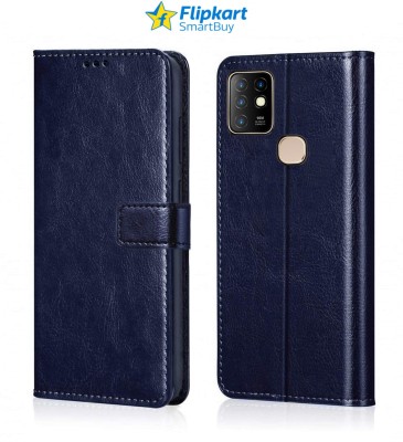 Flipkart SmartBuy Flip Cover for Infinix Hot 10(Blue, Grip Case, Pack of: 1)