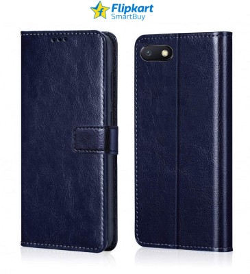Flipkart SmartBuy Flip Cover for Mi Redmi 6A(Blue, Grip Case, Pack of: 1)