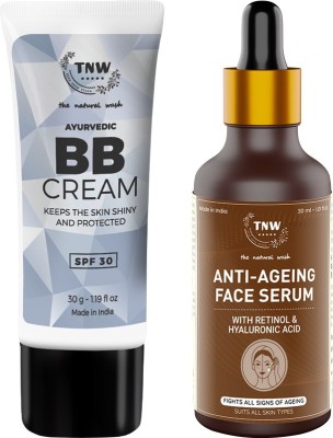 TNW - The Natural Wash BB Cream & Anti-Ageing Face Serum for Glowing & Healthy Skin | With Blend of Natural Ingredients(2 Items in the set)