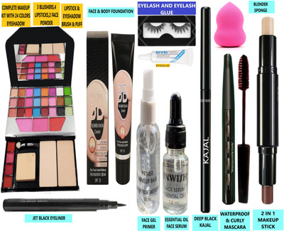 INWISH COMPLETE FACE MAKEUP COMBO SET WITH ALL BASIC MAKEUP ESSENTIAL PRODUCTS ASET11-6(11 Items in the set)
