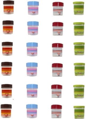 NAYASA Plastic Grocery Container  - 150 ml(Pack of 24, Pink, Maroon, Green, Brown)