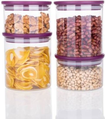 verena Plastic Grocery Container  - 600 ml, 300 ml(Pack of 4, Purple)