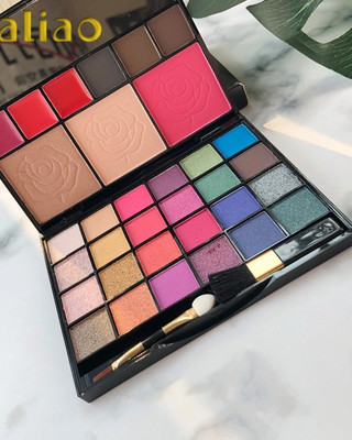 maliao 24-Eyeshadow 1-Blush 1-Highlighter 1- Contour 3-Lipgloss 3- Eyebrow powder 45 g(multi)