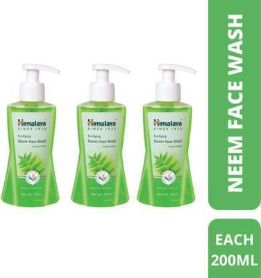 HIMALAYA Purifying Neem 200ml Each (Pack of 3)  (600 ml) Face Wash(200 ml)