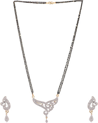 STYYLO FASHION Brass Gold-plated White Jewellery Set(Pack of 1)