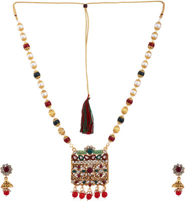 Styylo Jewels Brass Gold-plated Multicolor Jewellery Set(Pack of 1)