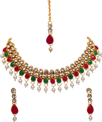 N A F J Alloy Gold-plated Multicolor Jewellery Set(Pack of 1)